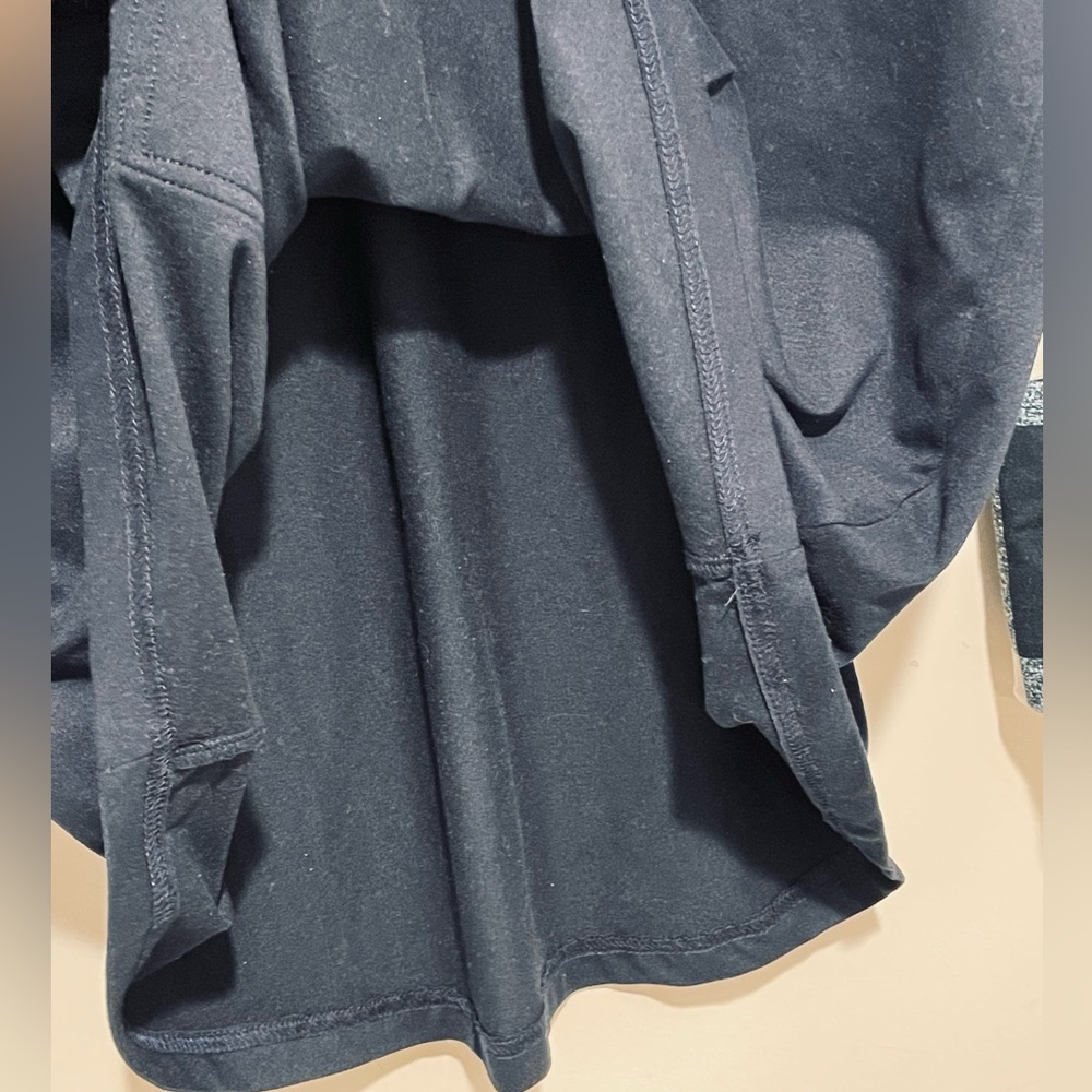 LuLaRoe “Amber” Navy and White Checkered & Solid Prints Pullover Hoodie. EUC - Picture 12 of 15